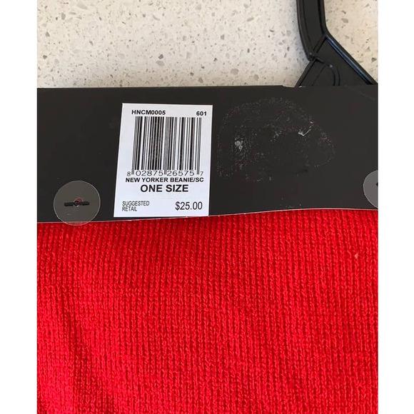 NWT Hurley New Yorker knit Scarf and beanie Red and Black Set OS cute casual - Picture 5 of 5